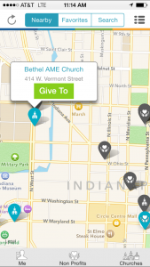 givelify donation app gps feature